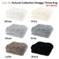 Lucia Nutural Collection Shaggy Throw Rug 127 x 152cm Black
