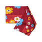 Assorted Extra Large Print Polar Fleece Throw Rug 150 x 200 cm Burgundy Floral