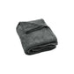 Super Soft Coral Fleece Large Throw Rug Grey