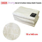 500GSM Set of 4 100% Cotton Velour Bath Towels Ivory 70 x 140 cm