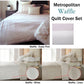 Metropolitan Waffle Quilt Cover Set Pink - KING