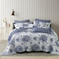 Bianca Amorette Blue Polyester Bedspread Set Double