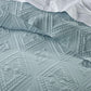 Bianca Aspen Sky Blue Embroidered Bedspread Set Double