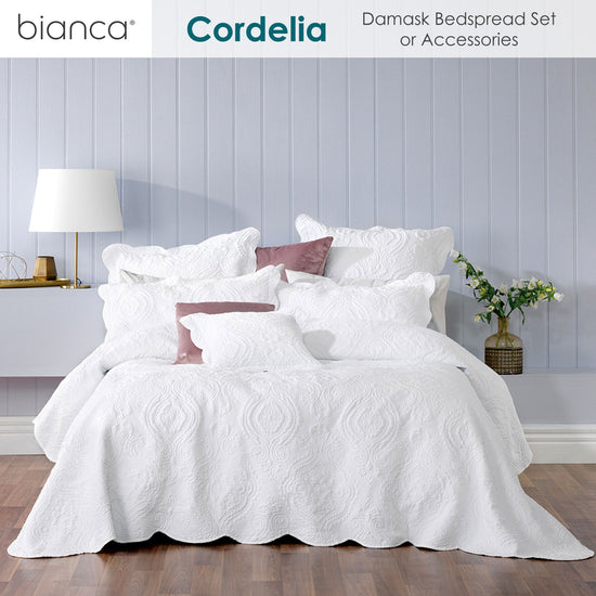 Bianca Elegance Cordelia White Bedspread Set King