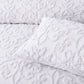 Bianca Ella White Cotton Chenille Floral Bedspread Set King