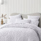 Bianca Ella White Cotton Chenille Floral Bedspread Set Single