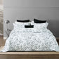 Bianca Gracie White Floral Printed Quilted Bedspread Set Queen