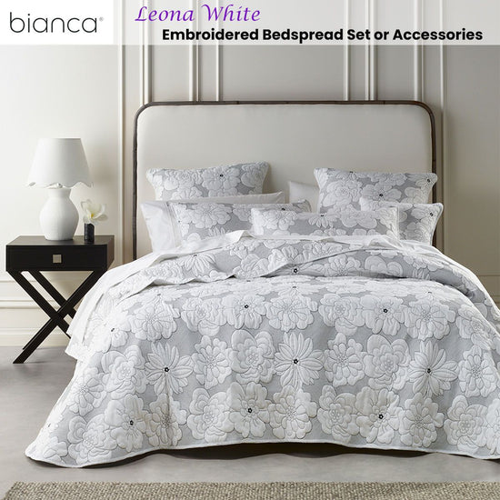 Bianca Leona White 4 Pcs Bedspread Set King