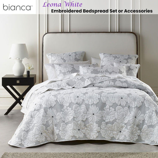 Bianca Leona White 4 Pcs Bedspread Set Super King