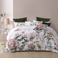 Bianca Lorna White Floral Printed Quilted Bedspread Set Double