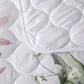 Bianca Lorna White Floral Printed Quilted Bedspread Set Double