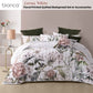 Bianca Lorna White Floral Printed Quilted Bedspread Set Queen