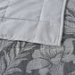 Bianca Maidstone Grey Floral Jacquard Bedspread Set Super King