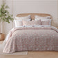 Bianca Myra Blush Floral Jacquard Bedspread Set Single