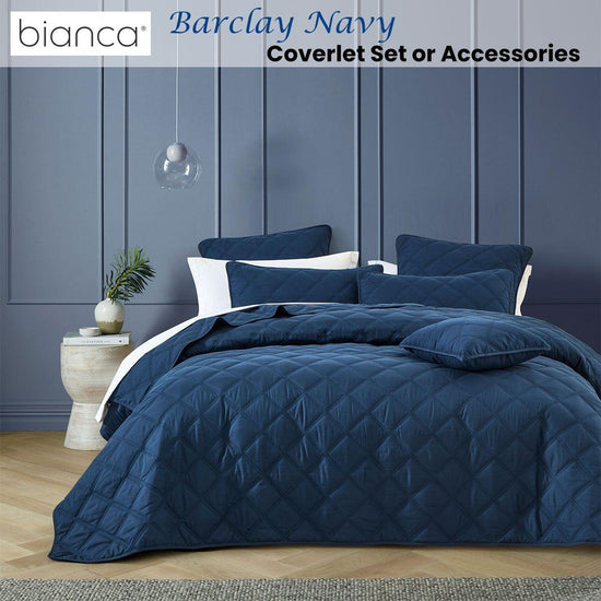 Bianca Barclay Navy Coverlet Set Queen/King