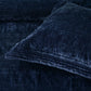 Bianca Cyrano Indigo Soft Velvet Polyester Quilted Coverlet Set Single/Double