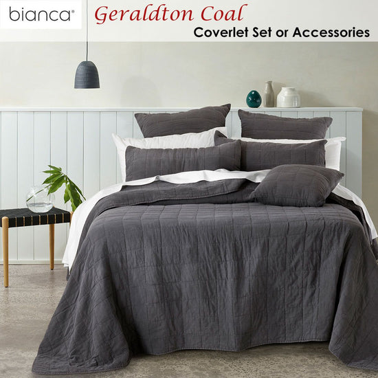 Bianca Geraldton Coal Coverlet Set Queen/King