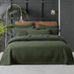 Bianca Lester Olive Velvet Diamond Polyester Coverlet Set Queen/King