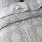 Bianca Olivia Grey Polyester Cotton Jacquard Coverlet Set Queen/King