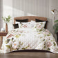 Bianca Rosalia White Floral Printed Quilted Polyester Coverlet Set Single/Double