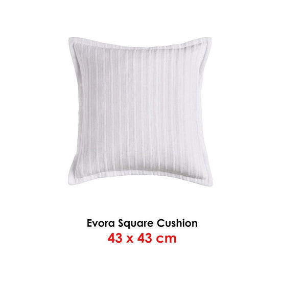 Bianca Evora White Square Filled Cushion