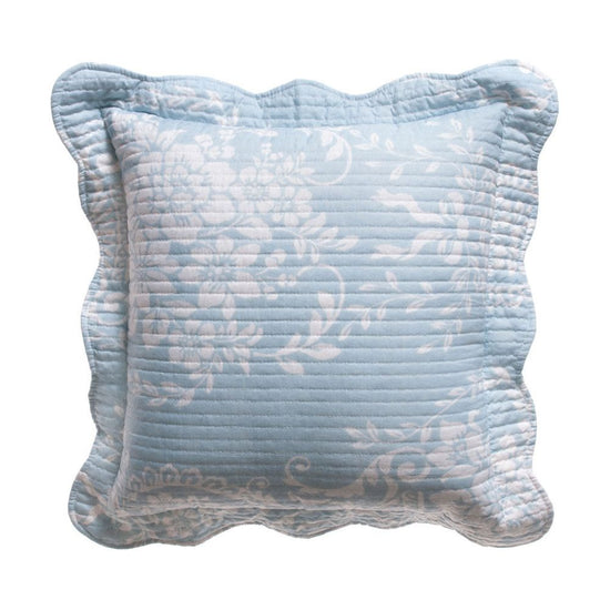 Bianca Florence Blue White Square Cushion