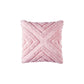 Bianca Haven Pink Cotton Chenille Square Cushion