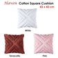 Bianca Haven Pink Cotton Chenille Square Cushion