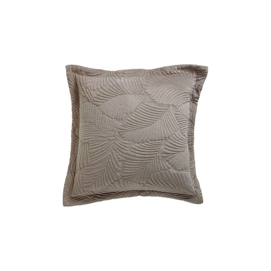 Bianca Kairo Taupe Square Filled Cushion