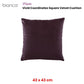 Bianca Vivid Coordinates Square Velvet Cushion Plum 43 x 43cm