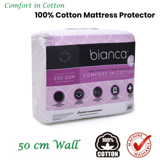 Bianca Comfort in Cotton Mattress Protector Double