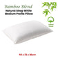 Bianca Natural Sleep White Bamboo Blend Medium Profile Pillow