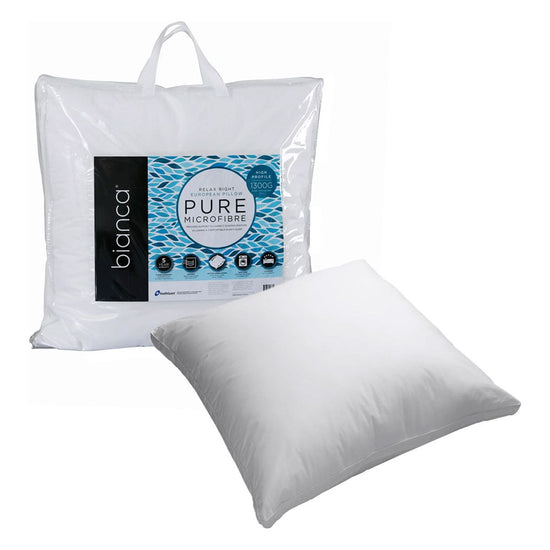 Bianca 1300g Relax Right Pure Microfiber European Pillow 65 x 65cm