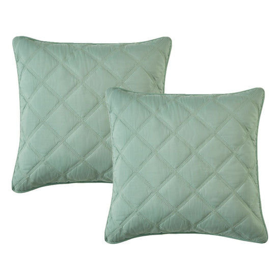 Bianca Pair of Barclay Olive European Pillowcases  65 x 65cm