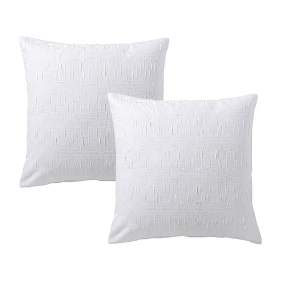 Bianca Pair of Cosmo White European Pillowcases 65 x 65cm