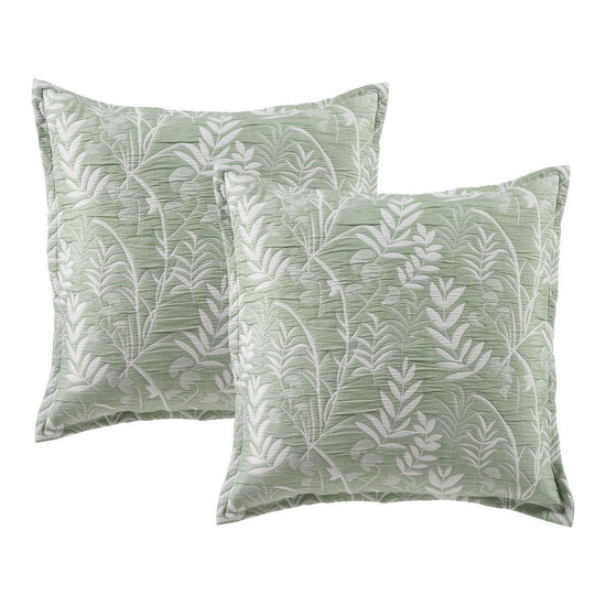 Bianca Pair of Eden Sage European Pillowcases