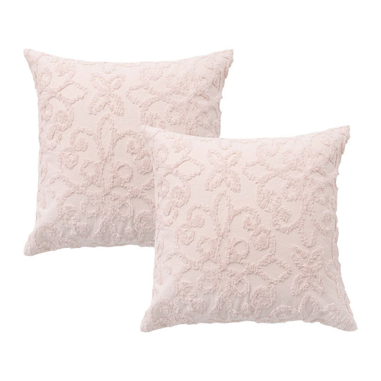 Bianca Pair of Ella Blush European Pillowcases 65 x 65cm