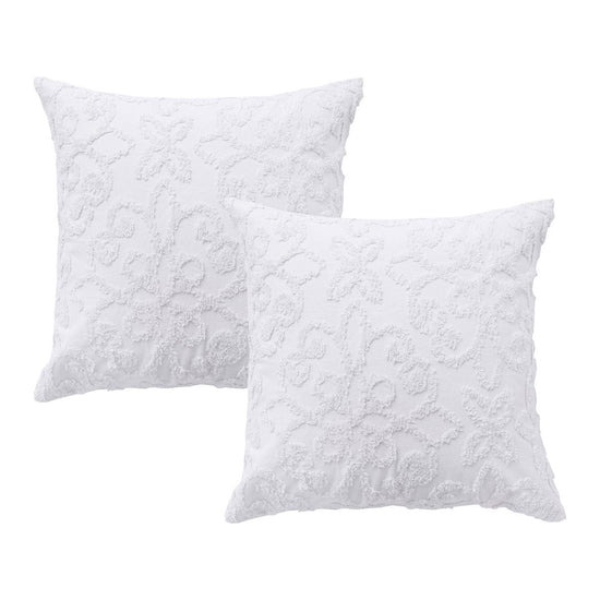 Bianca Pair of Ella White European Pillowcases 65 x 65cm