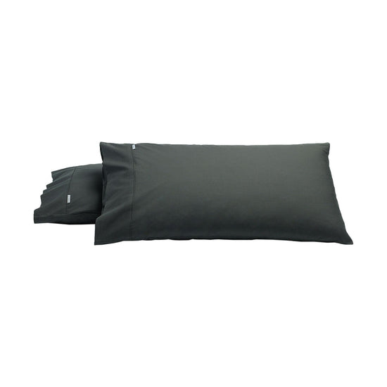 Bianca Pair of Heston Cotton Percale King Pillowcases Charcoal