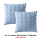 Bianca Pair of Langston Blue European Pillowcases