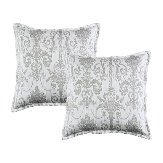 Bianca Pair of Olivia Grey European Pillowcases