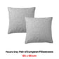 Bianca Pair of Pesaro Grey European Pillowcases 65 x 65cm