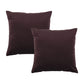 Bianca Pair of Vivid Coordinates Velvet European Pillowcases Plum 65 x 65cm