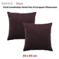 Bianca Pair of Vivid Coordinates Velvet European Pillowcases Plum 65 x 65cm