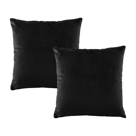 Bianca Pair of Vivid Coordinates European Pillowcases Black 65 x 65 cm