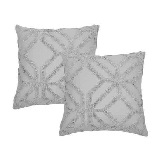 Bianca Pair of Willow Silver European Pillowcases