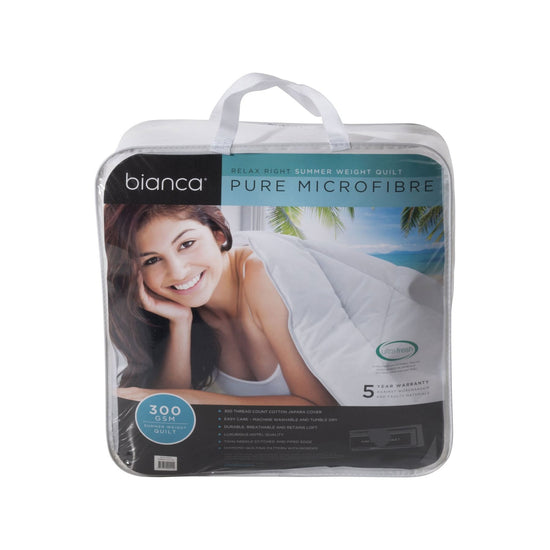 Bianca 300GSM Relax Right Summer Microfibre Quilt Super King