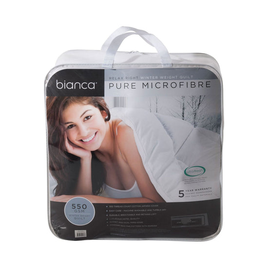 Bianca 550GSM Relax Right Winter Microfibre Quilt Single