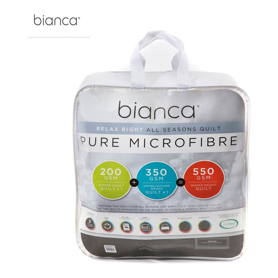 Bianca Pure Microfibre All Seasons Quilt Double