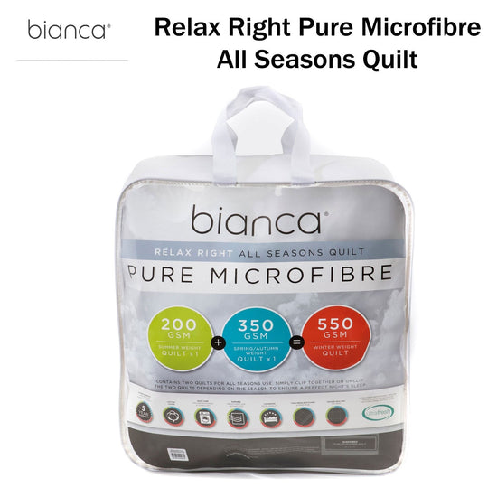 Bianca Pure Microfibre All Seasons Quilt Double